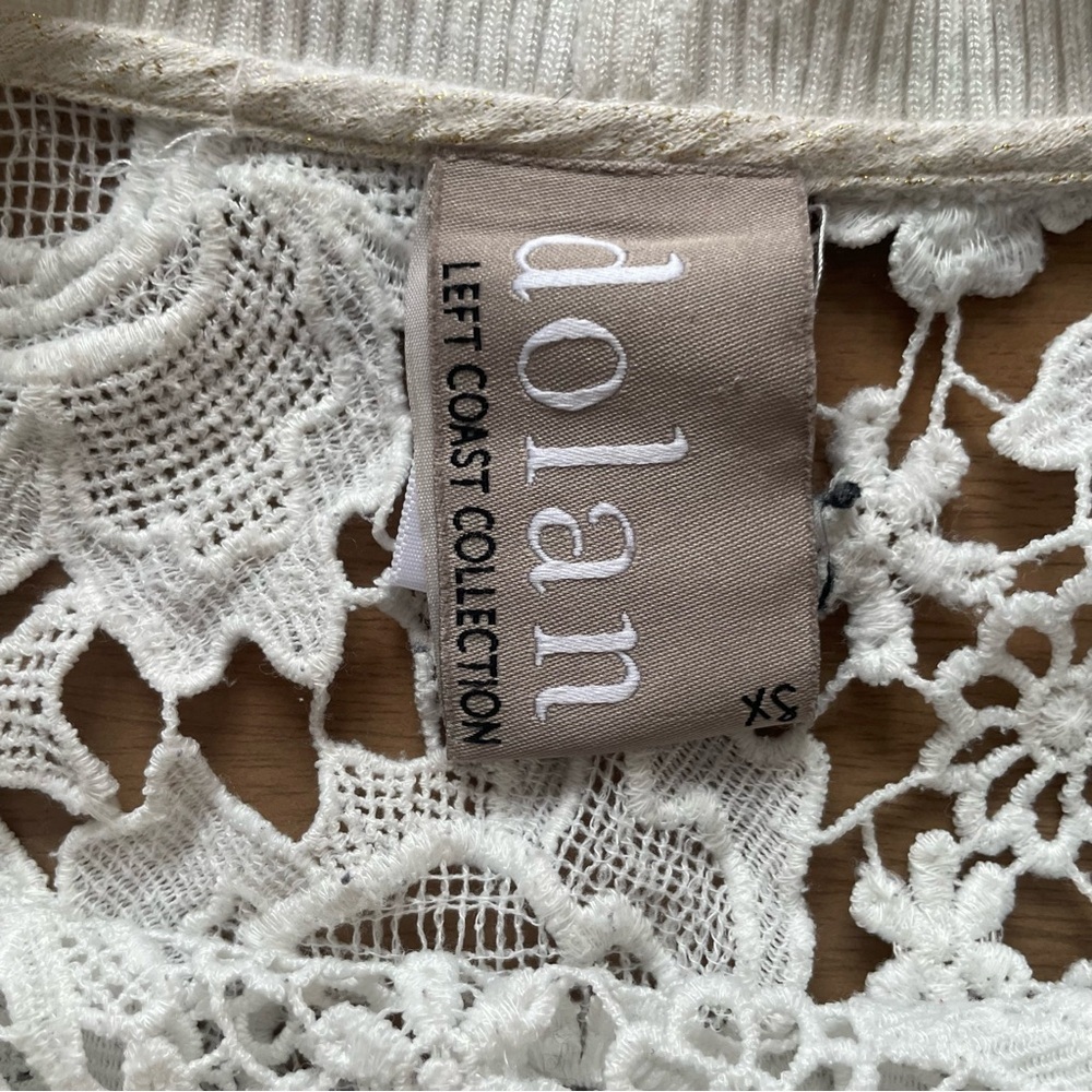 Anthropologie Dolan White Lace Blouse - Picture 5 of 11